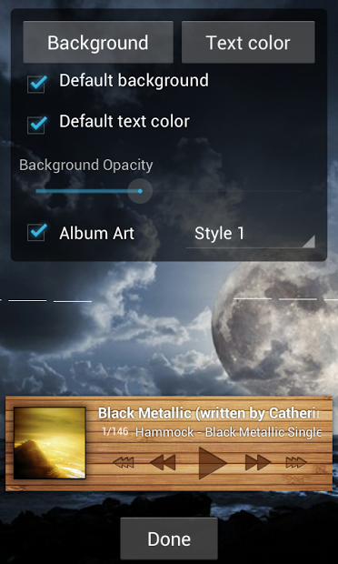 PowerAmp Wood Widget