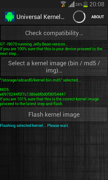 Universal Kernel Flash