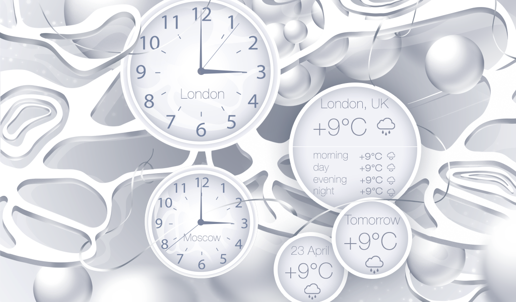 White clock live wallpaper HD