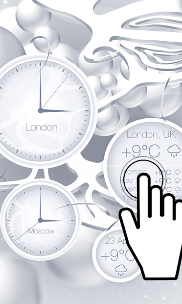 White clock live wallpaper HD