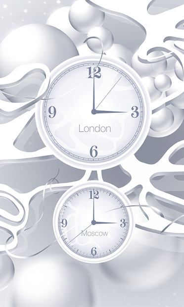 White clock live wallpaper HD