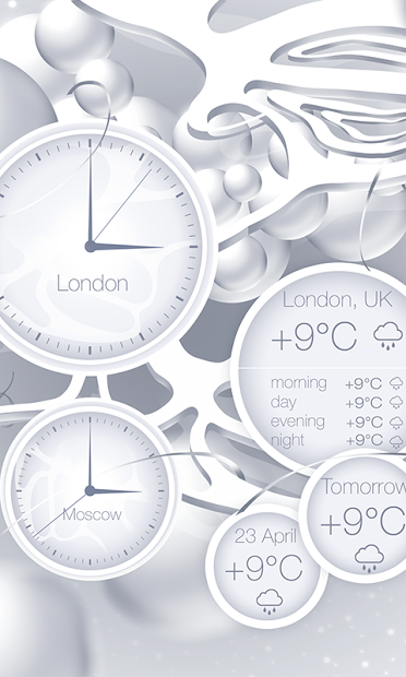 White clock live wallpaper HD