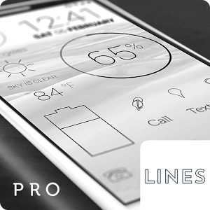 Lines Dark - Flat Black Icons 1.2.9