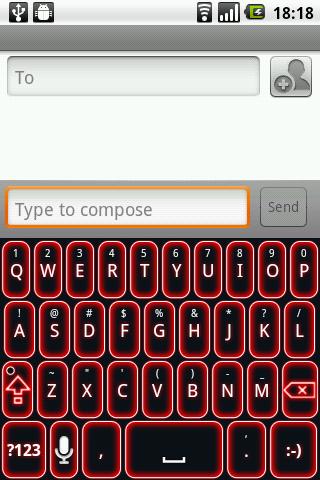 Glow Legacy Red Keyboard Skin