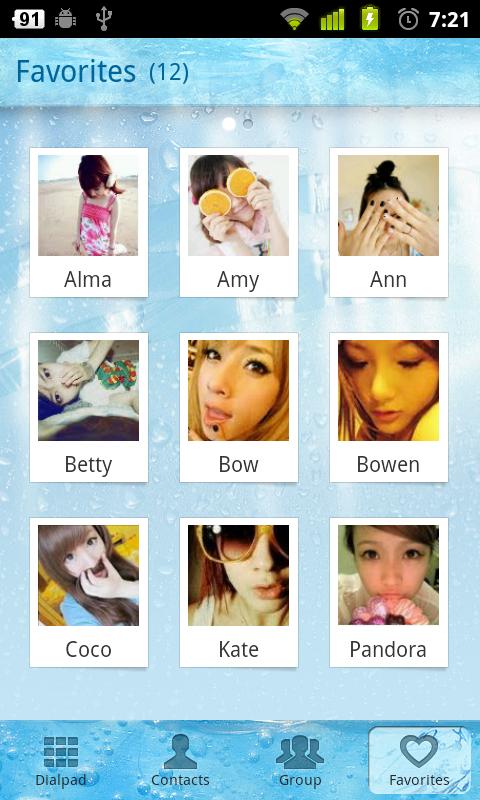 GO Contacts Iceblue Theme