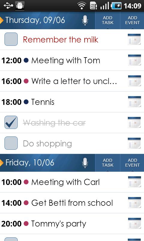 beOrganized Calendar and Tasks