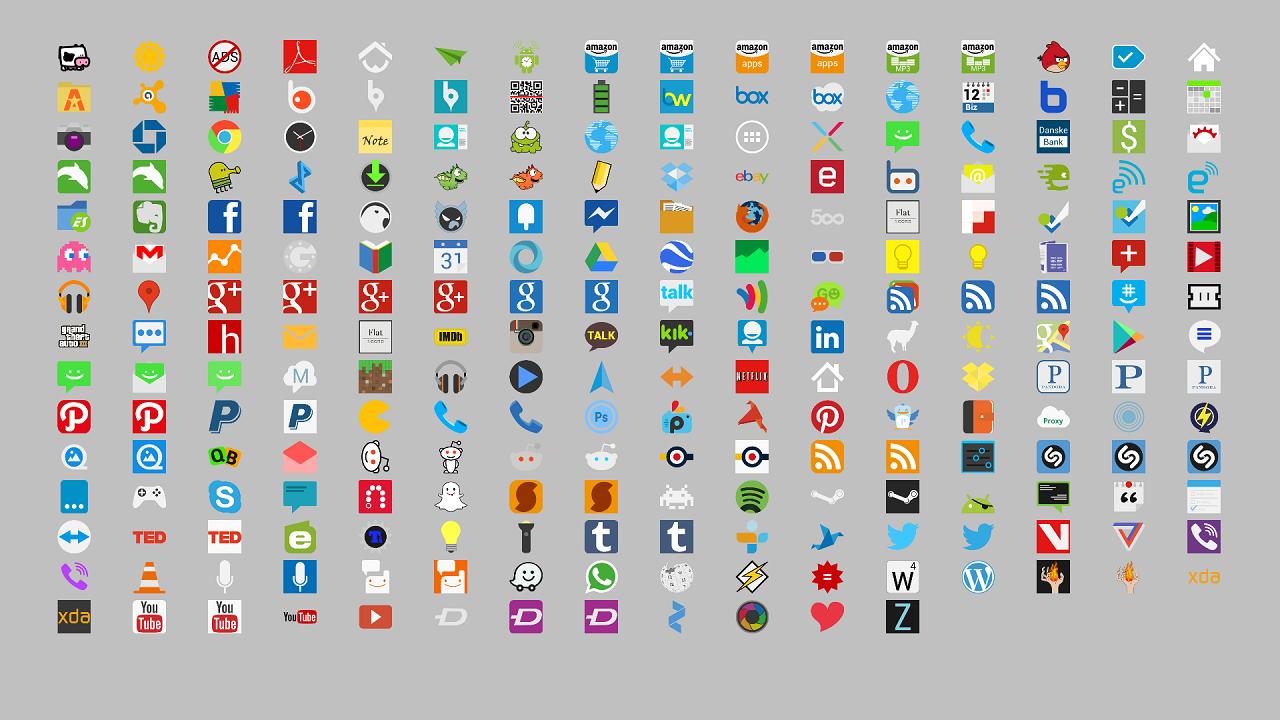 Flat icons (ADW/Apex/GO/Nova)