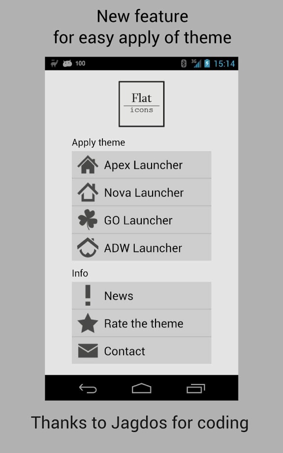 Flat icons (ADW/Apex/GO/Nova)