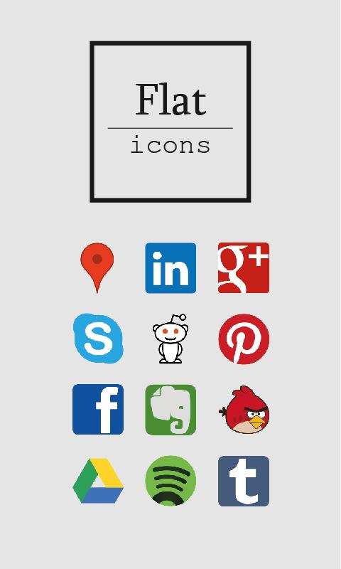 Flat icons (ADW/Apex/GO/Nova)