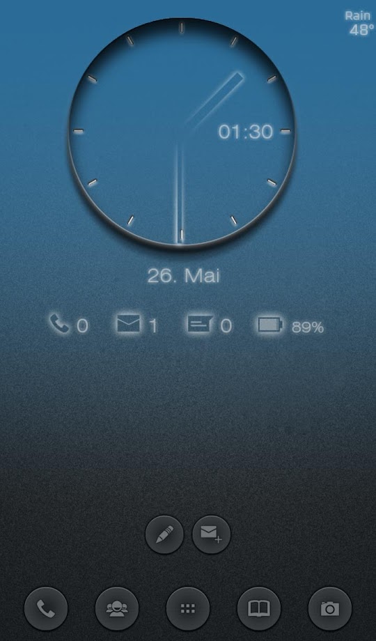 Transparent Clock UCCW skin