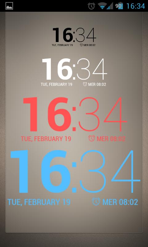 Nexus 4 Date Clock UCCW Skin