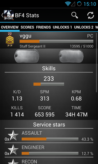 Battlefield BF4 Stats