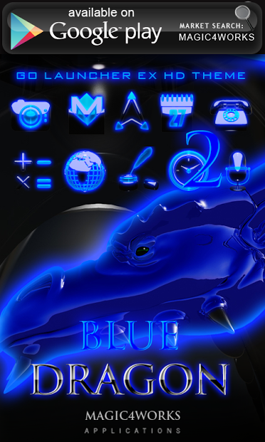 blue dragon laser clock