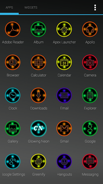 Glowing Neon Icon Pack