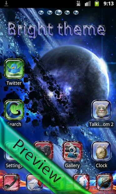 go launcher theme rubik 3d