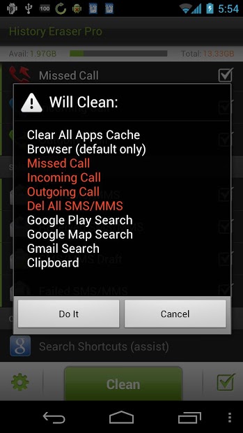 History Eraser Pro - Clean up