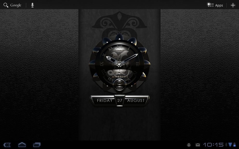 MORBIUS designer clock widget