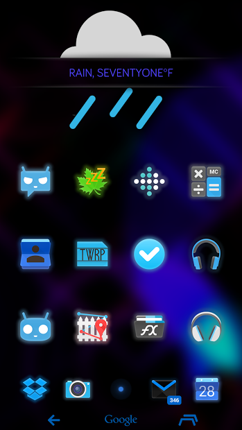 Neon Moonshine Launcher Theme