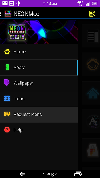 Neon Moonshine Launcher Theme