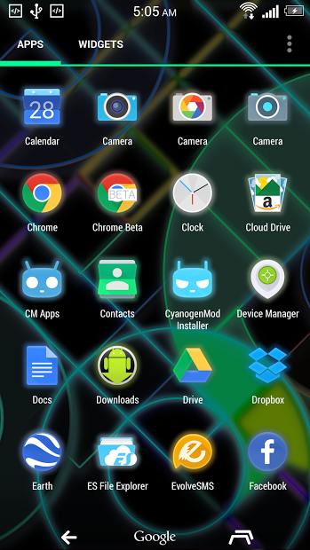 Neon Moonshine Launcher Theme