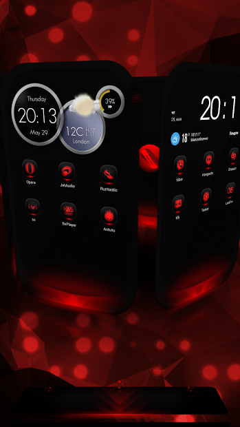 Next Launcher Theme MagicRed