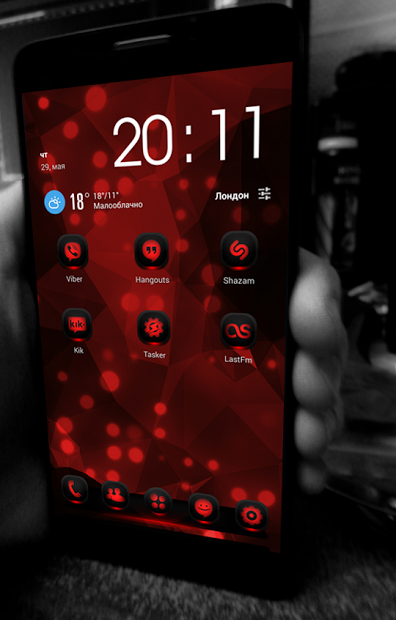 Next Launcher Theme MagicRed