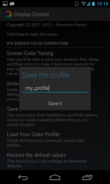 Nexus Display Control (ROOT)