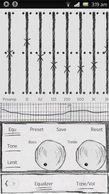 Poweramp Sketch Skin