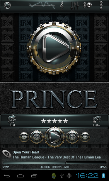 Prince HD Poweramp skin theme