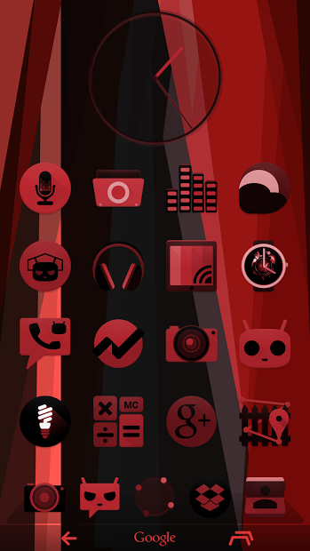 Red Moonshine Launcher Theme