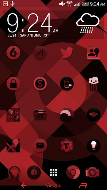 Red Moonshine Launcher Theme