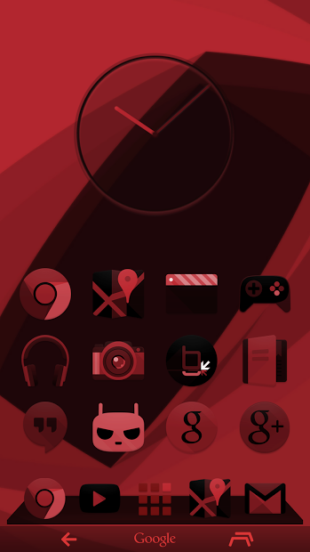 Red Moonshine Launcher Theme