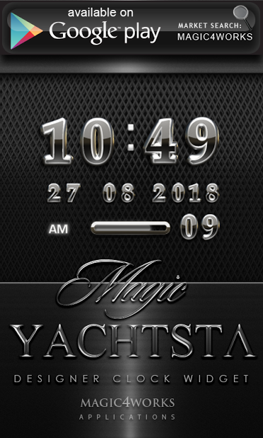 YACHT designer clock widget