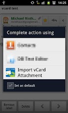 Import vCard Attachment