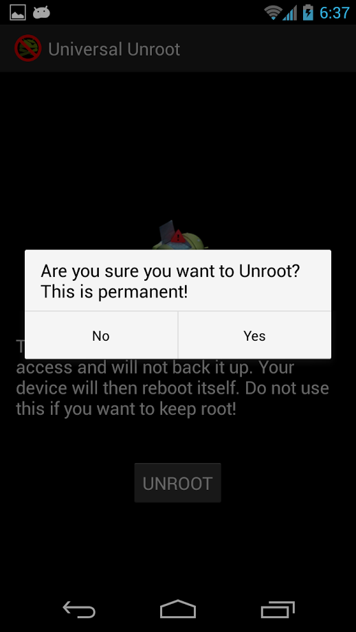 Universal Unroot