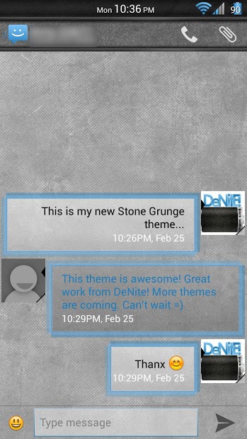 Stone Grunge Blue CM10 Theme