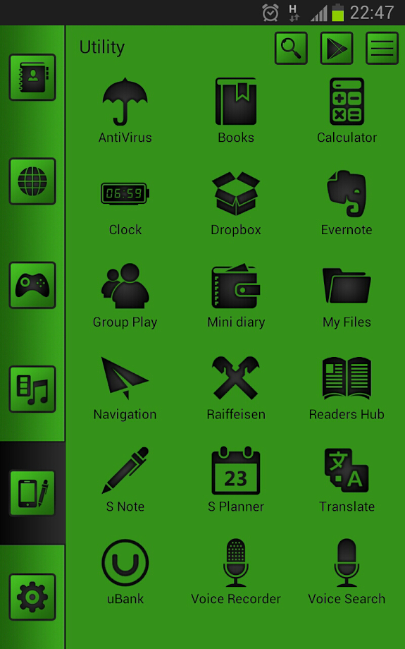 Smart launcher theme SoftGreen