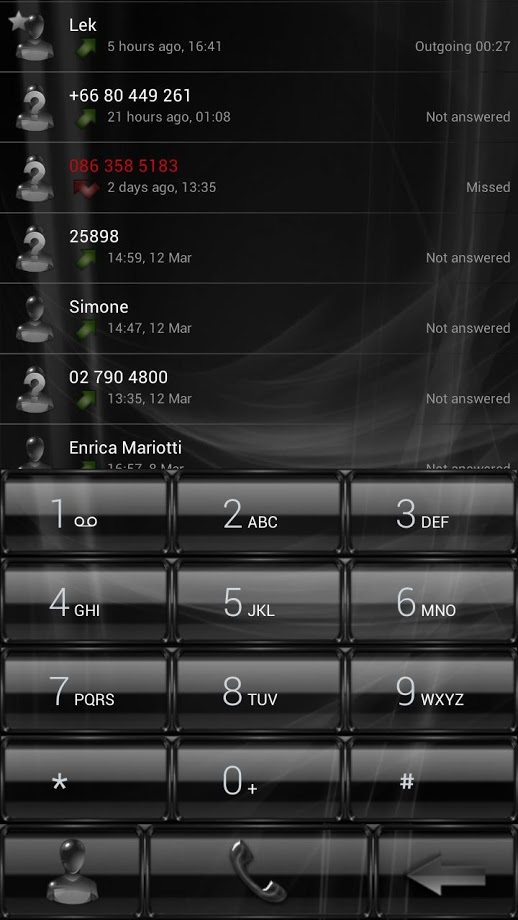 exDIaler GlassMetalFrameBlack