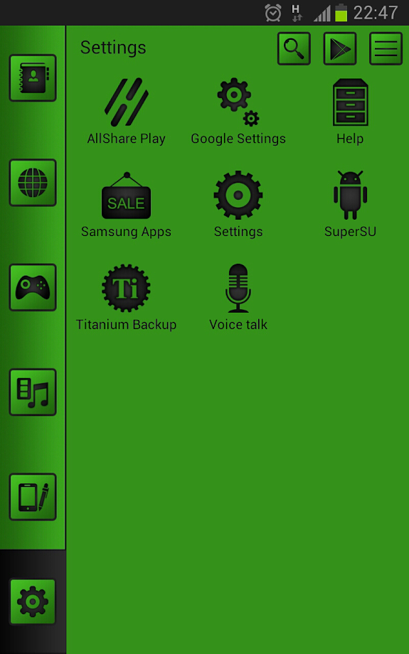 Smart launcher theme SoftGreen