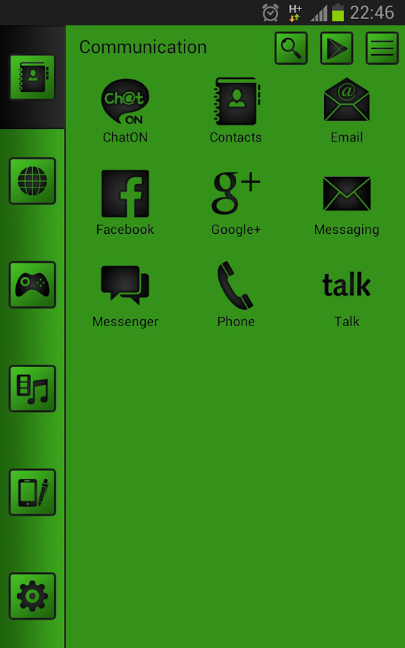 Smart launcher theme SoftGreen