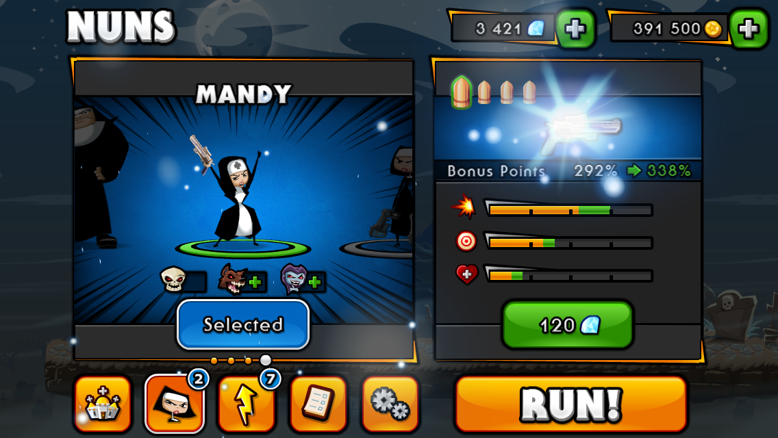 Nun Attack: Run & Gun  (Unlimited Gold&Diamonds)