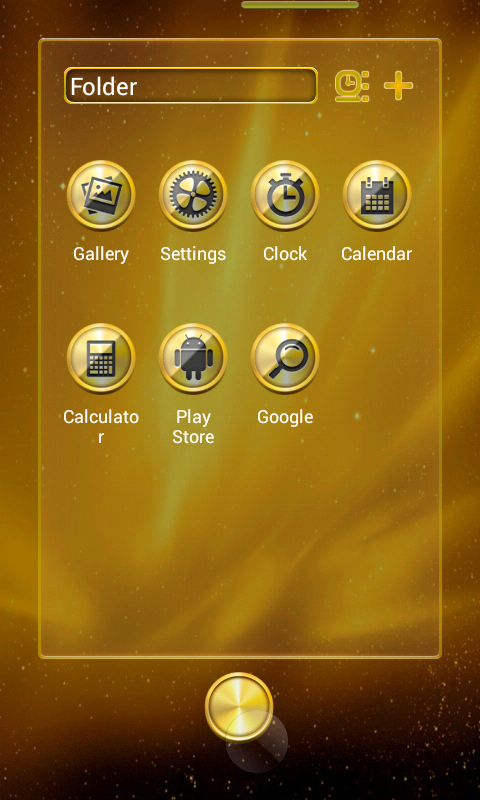 3D Golden Next Launcher Theme