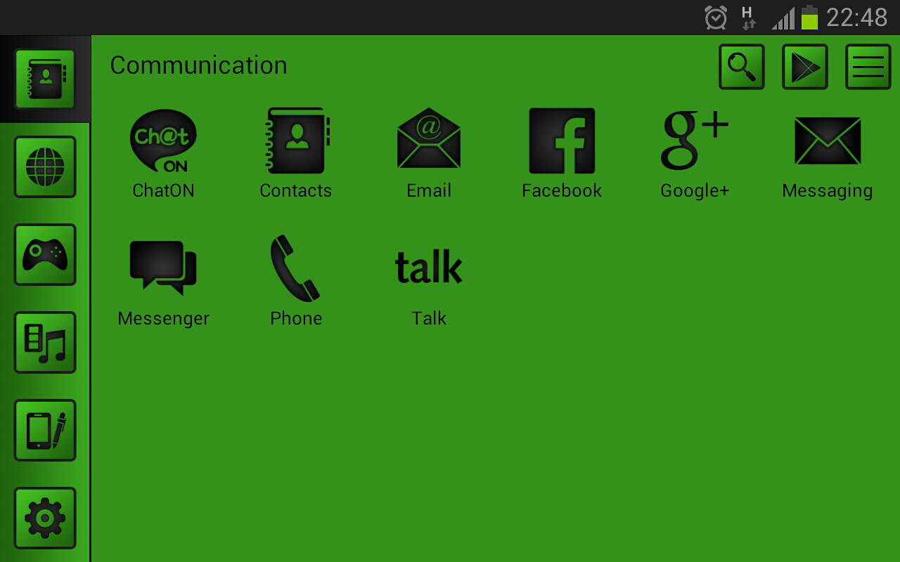 Smart launcher theme SoftGreen