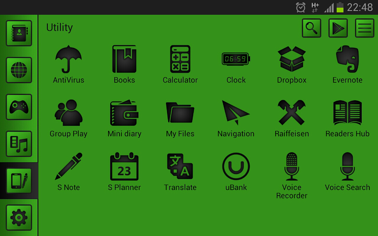 Smart launcher theme SoftGreen