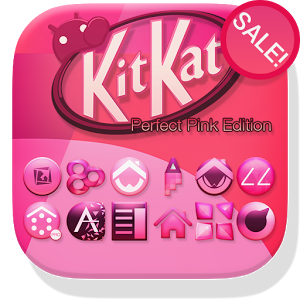 Pink KitKat Launcher Theme 2.43