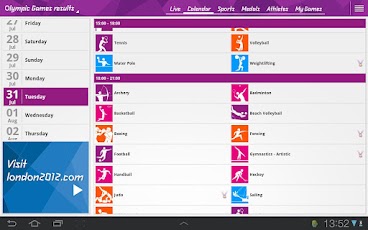 London 2012 Results App