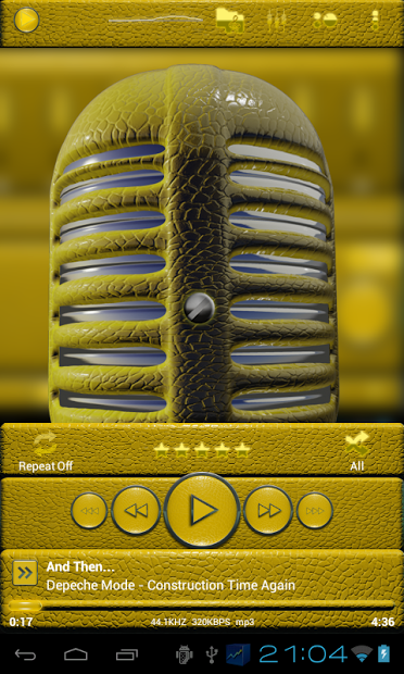 Poweramp skin yellow lizard