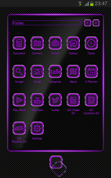 Next launcher theme LED Violet