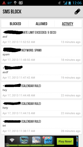 Advanced SMS Blocker