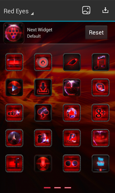 Red Eyes Next Launcher Theme